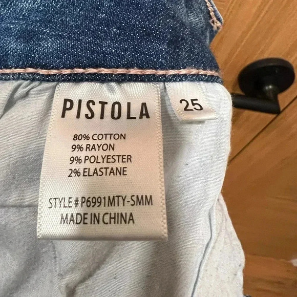 Pistola - Crop Ankle Jeans, Frayed Hem, Size 25 - Picture 8 of 8